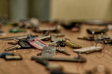 keys lying on a table