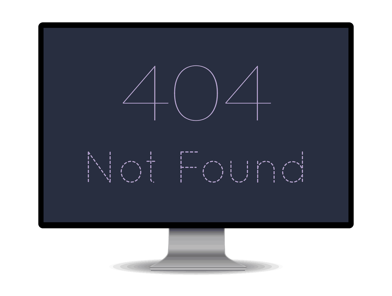 404 error code on a screen