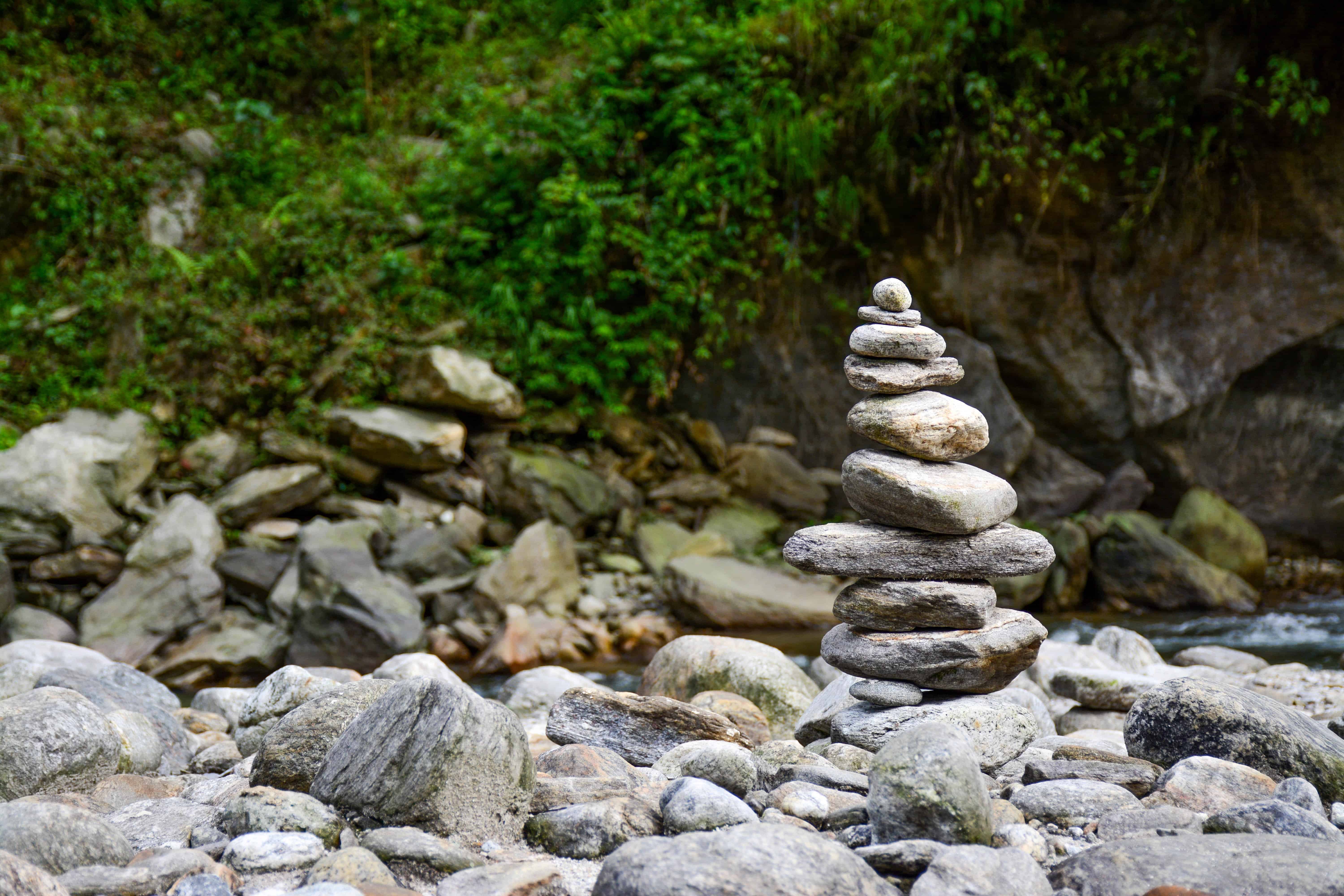 Cairn in a stream